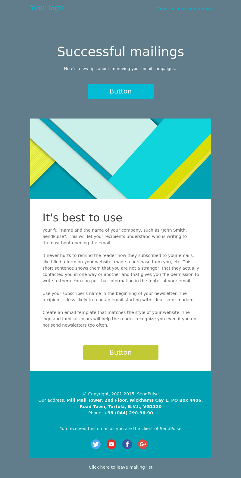 Other free email template