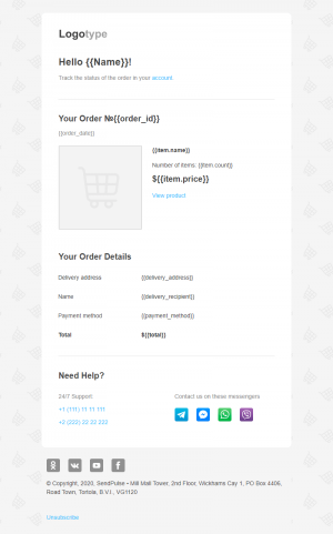 Ecommerce free email template