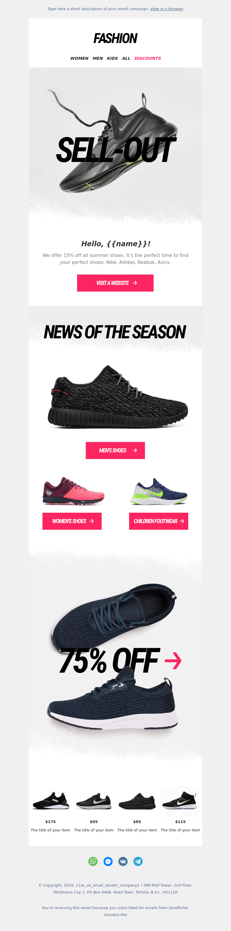 Ecommerce free email template