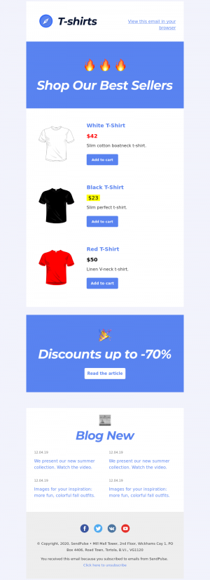 Ecommerce free email template