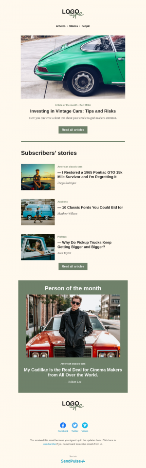 Other free email template