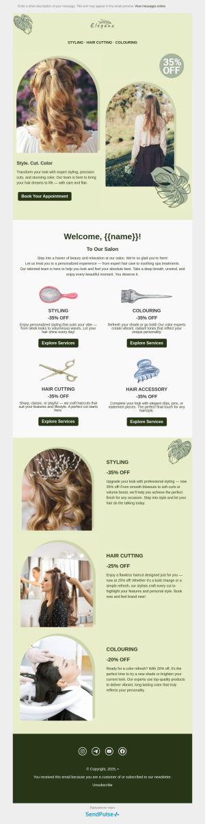 Business free email template