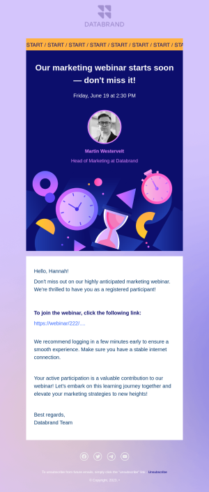 Business free email template