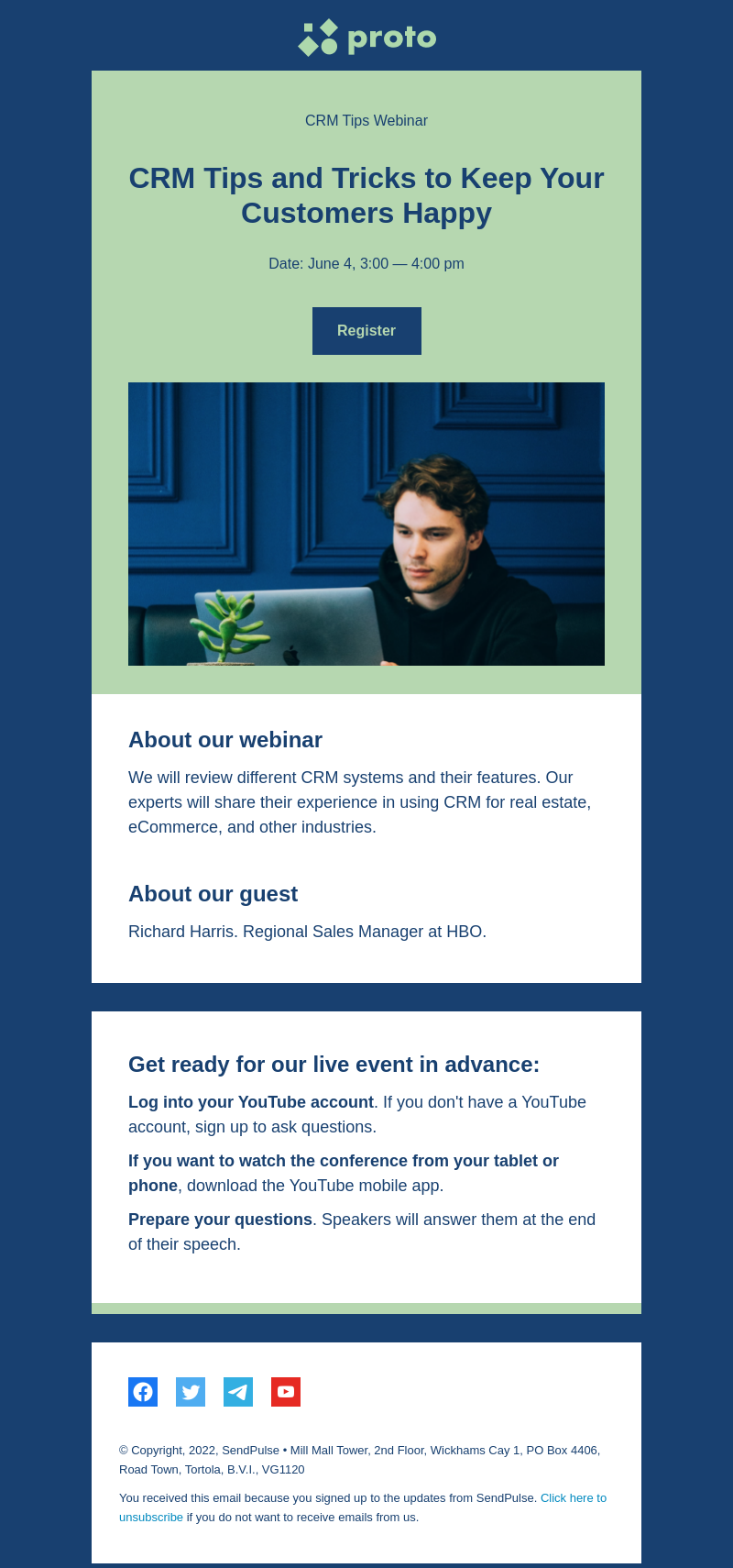Business free email template