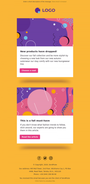 Ecommerce free email template