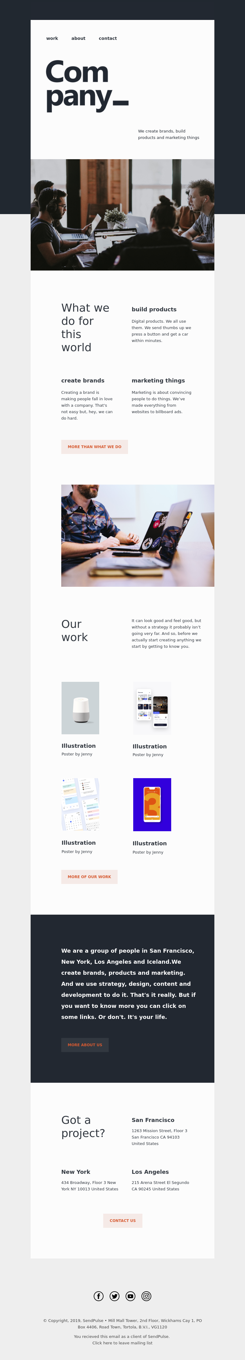 Business free email template