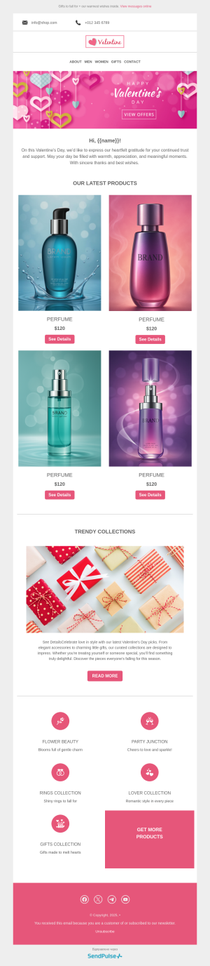 Holiday free email template