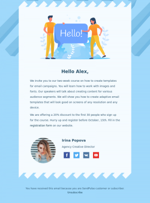 Business free email template