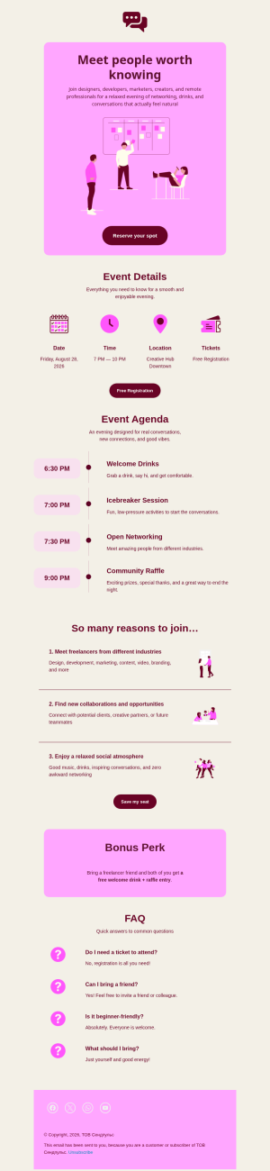 Business free email template