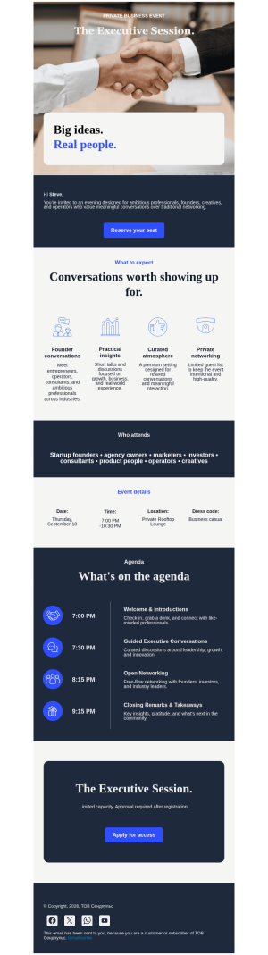 Education free email template