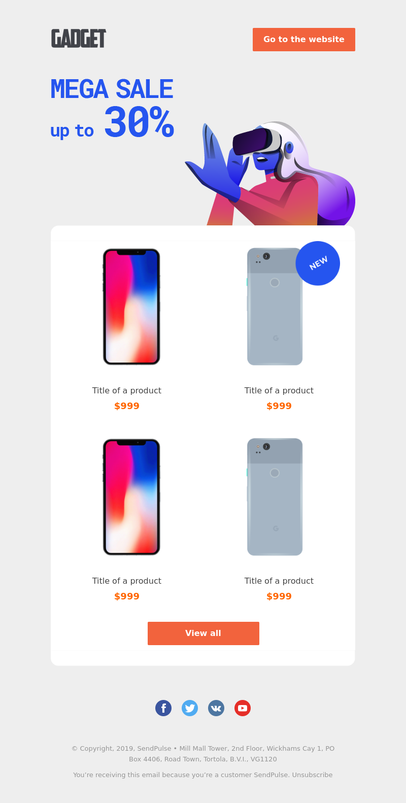 Ecommerce free email template