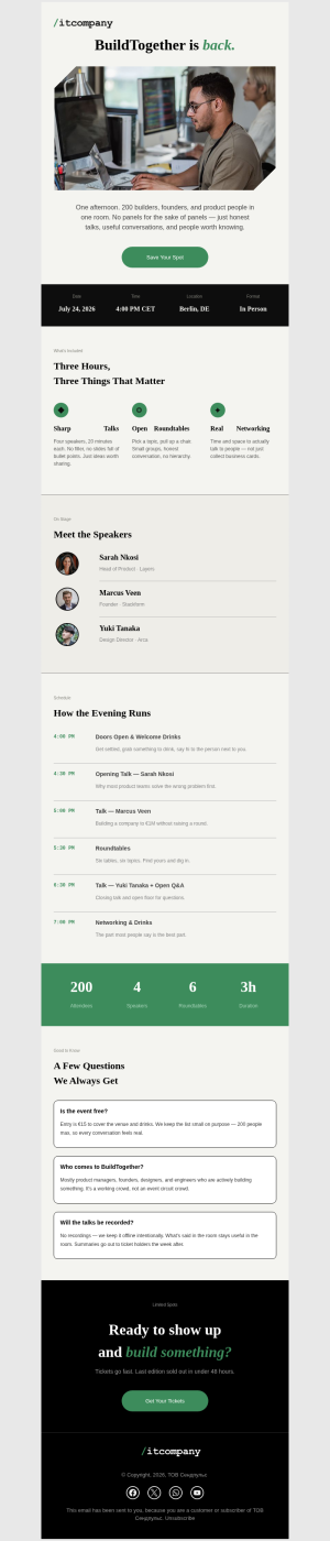 Education free email template