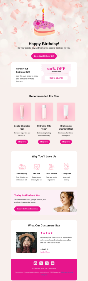 Holiday free email template